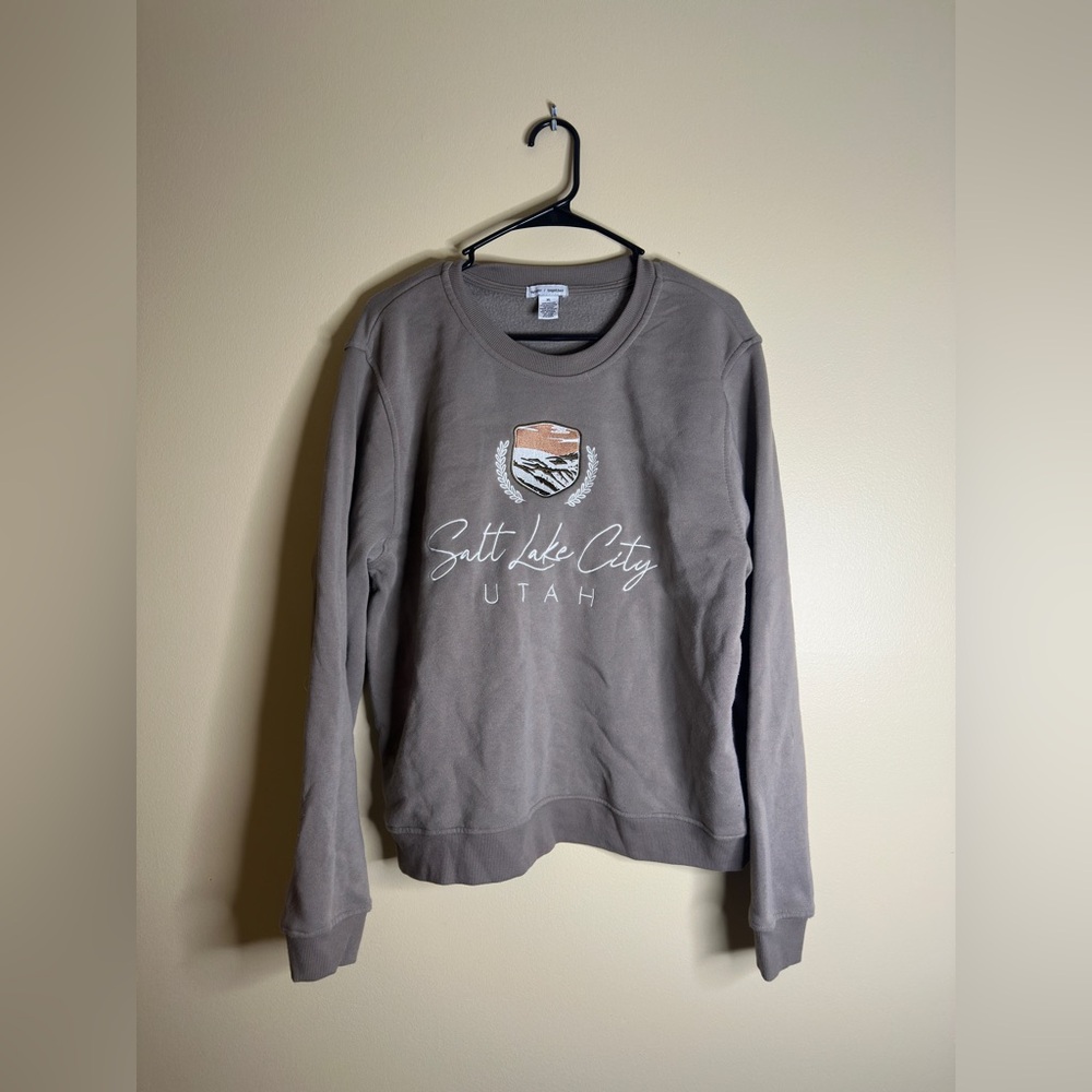 Salt Lake City Graphic Women's Sweater - Gray